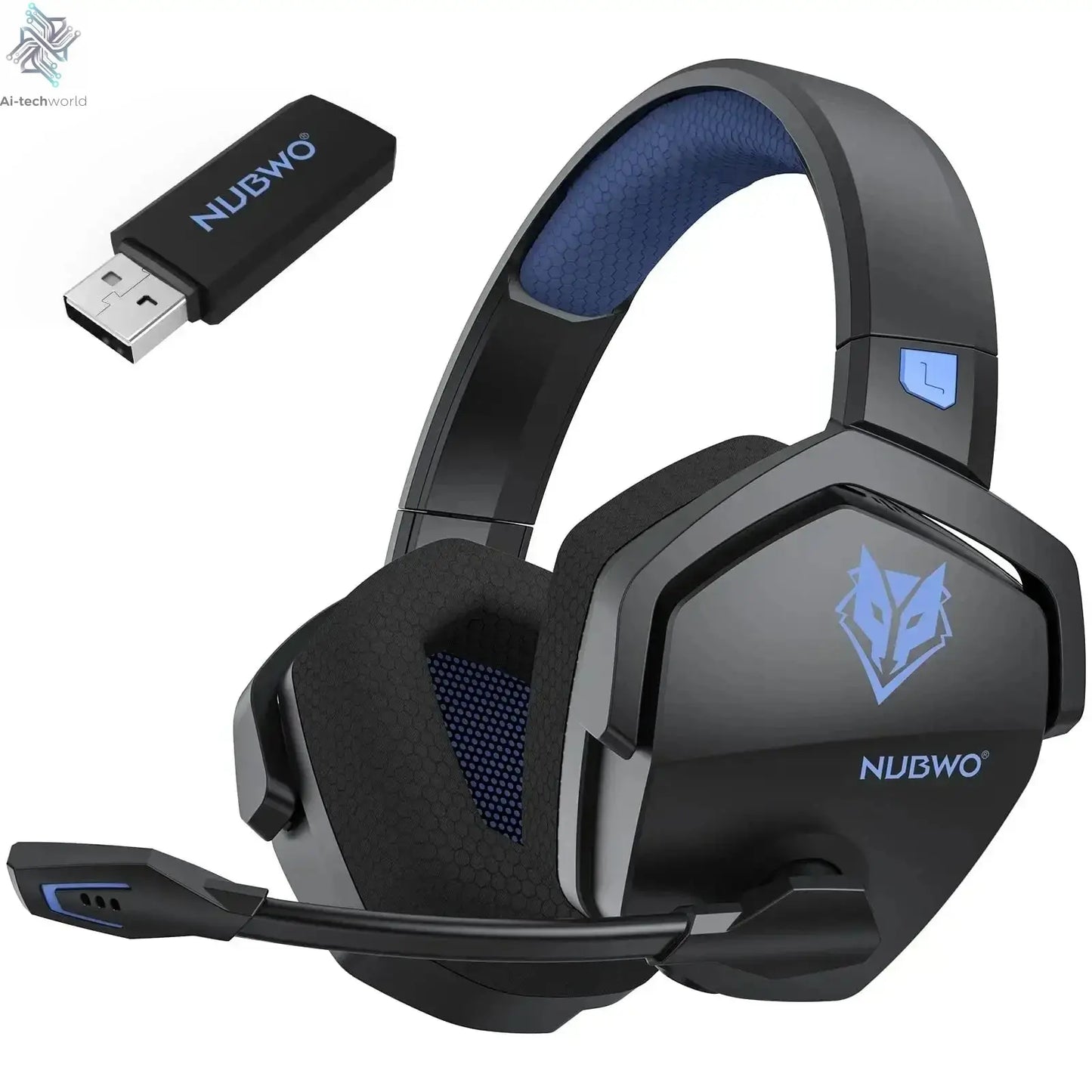 NUBWO G06 Dual Wireless Gaming Headphones 2.4GHz Bluetooth 5.3 Headsets Gamer with Microphone for PS5, PS4, PC, Mobile, Switch Ai-TechWorld 