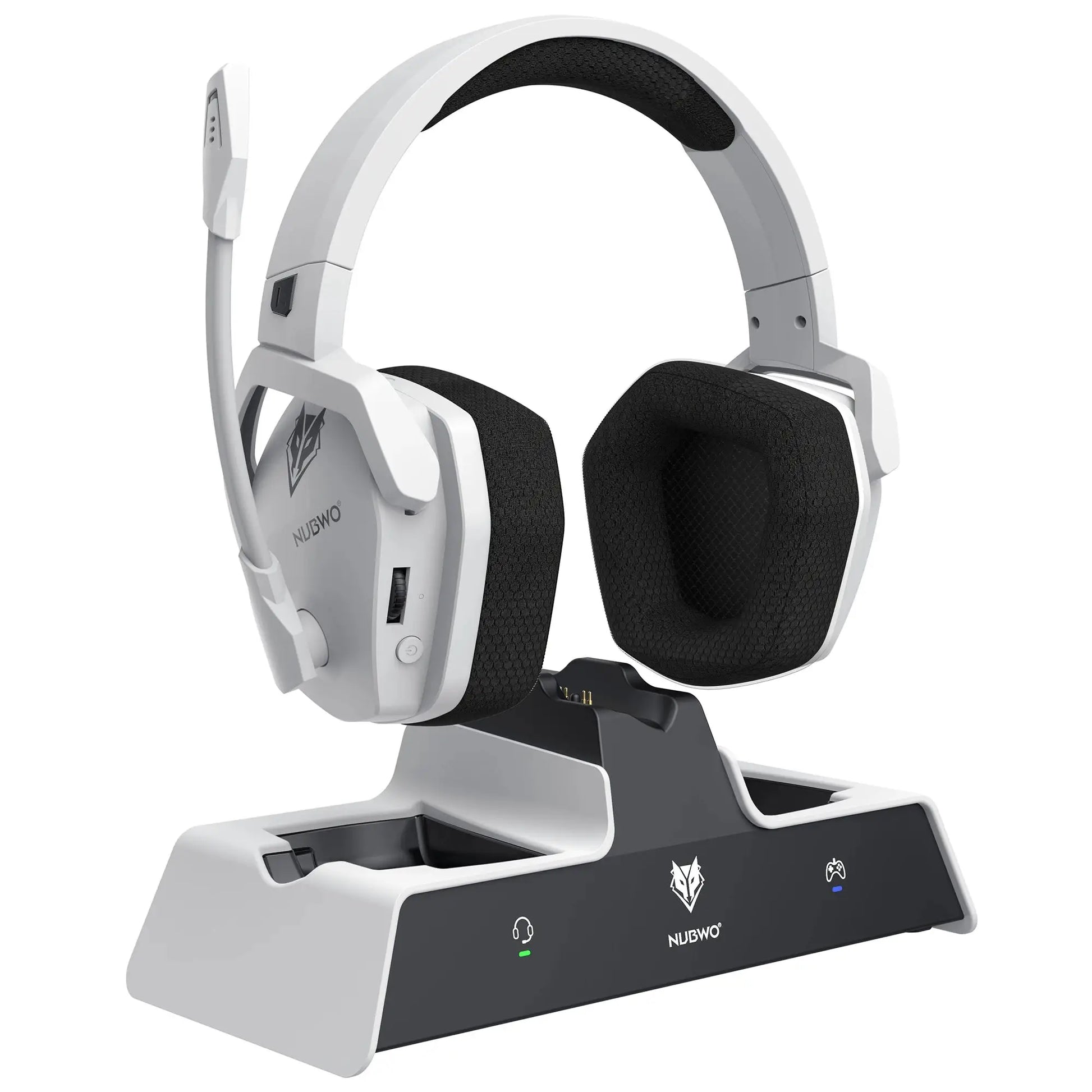 NUBWO G06 Wireless Headsets Gamer with Charging Station for Headset and PS5 Controller Gaming Headphones Long Battery Life Ai-TechWorld 