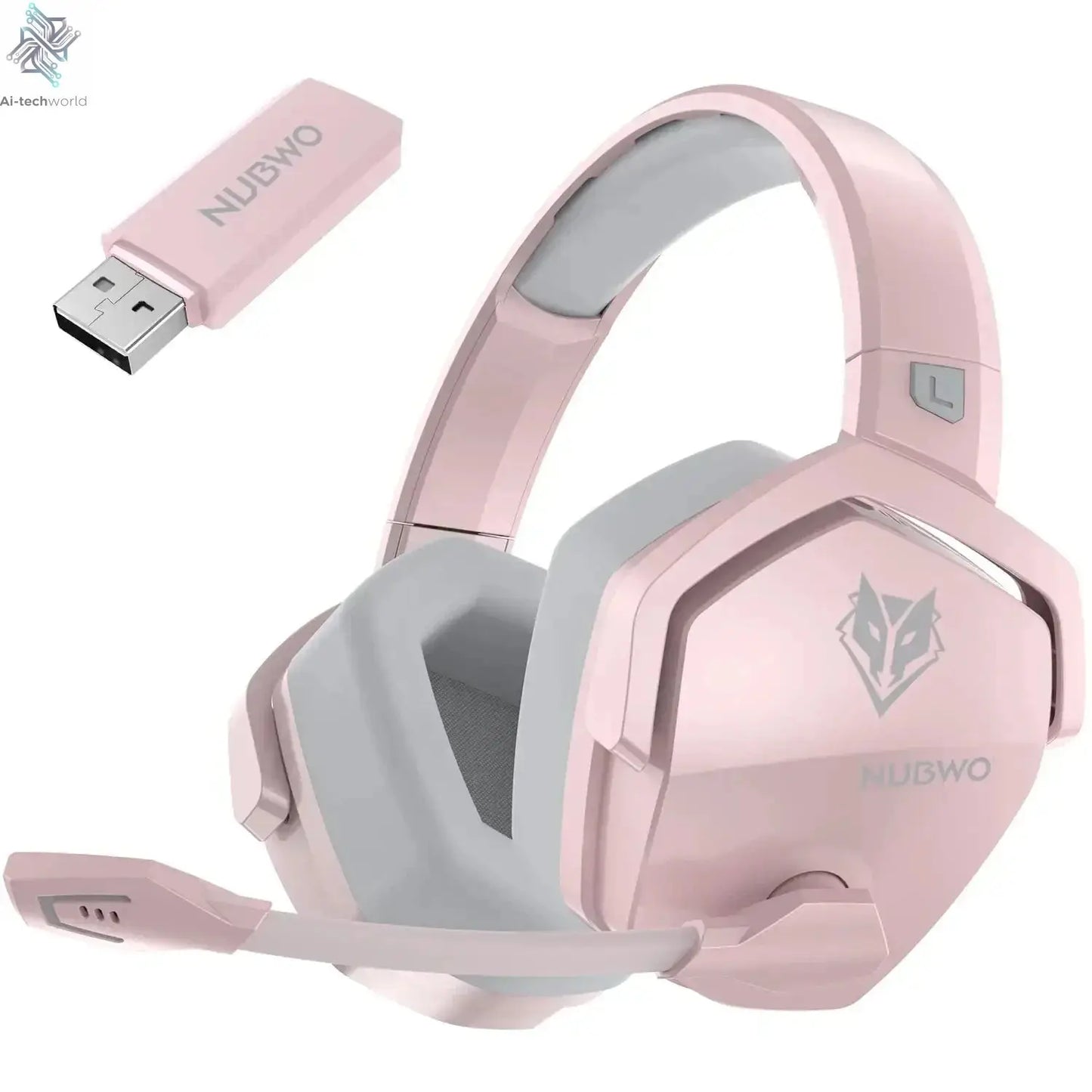 NUBWO G06 Wireless Headsets Gamer with Charging Station for Headset and PS5 Controller Gaming Headphones Long Battery Life Ai-TechWorld 