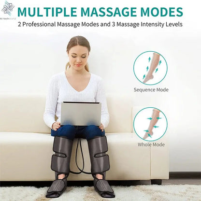 Nekteck Leg Massager Air Compression Calf Wraps Air Pressure Massage for Blood Circulation and Relaxation Lymphatic Drainage Ai-TechWorld 