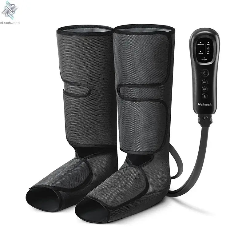 Nekteck Leg Massager Air Compression Calf Wraps Air Pressure Massage for Blood Circulation and Relaxation Lymphatic Drainage Ai-TechWorld 