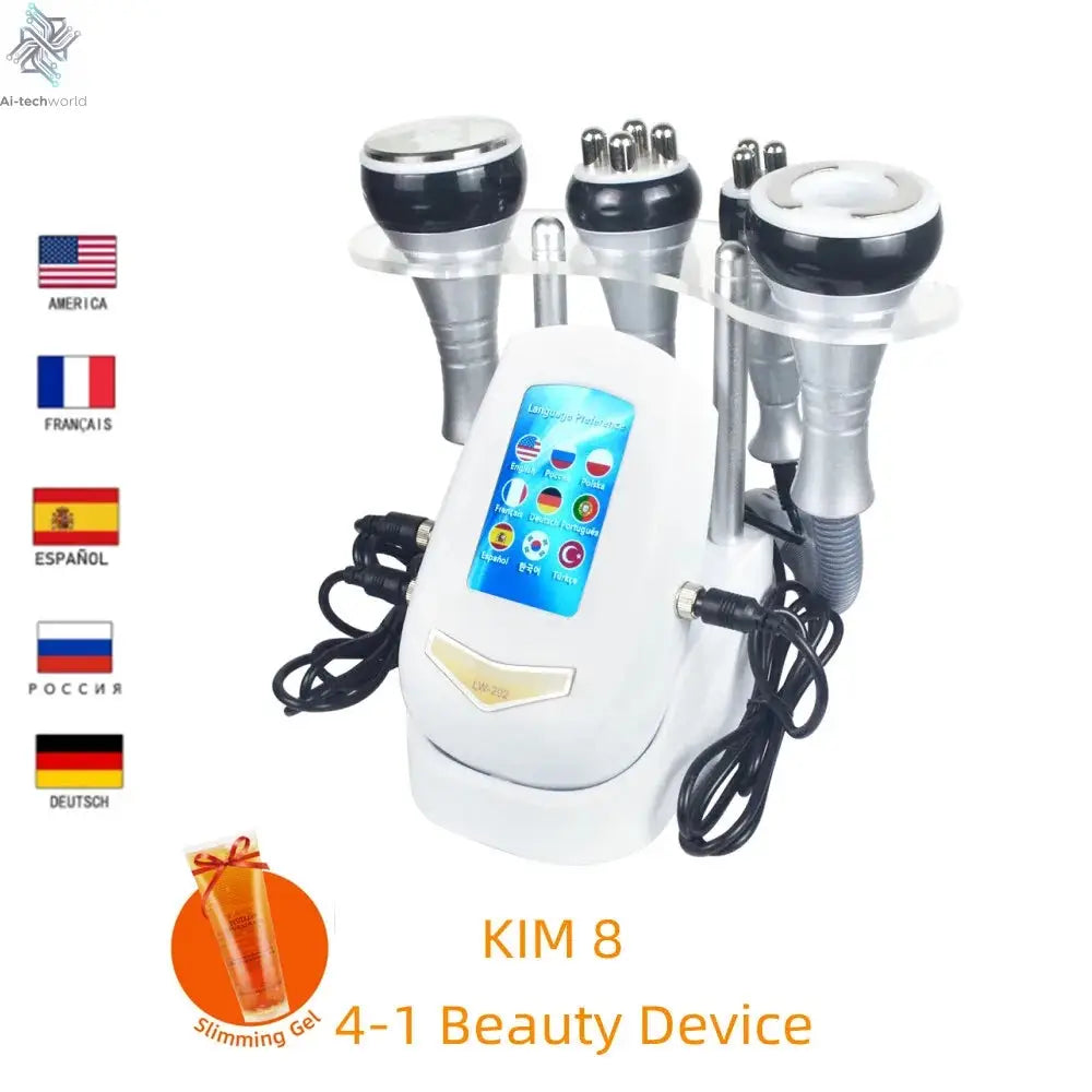New 4 in 1 Cavitation Machine 40k Ultrasonic RF Shape Vacuum Frequency Liposuction Weight Loss Slimming Skin Tightening Liftin - Ai-TechWorld