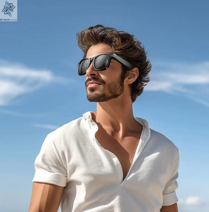 New 8 Million Pixels Camera Smart Glasses Recording Videos AI Photo Recognition Answer Translation Waterproof Blue light Glasses - Ai-TechWorld