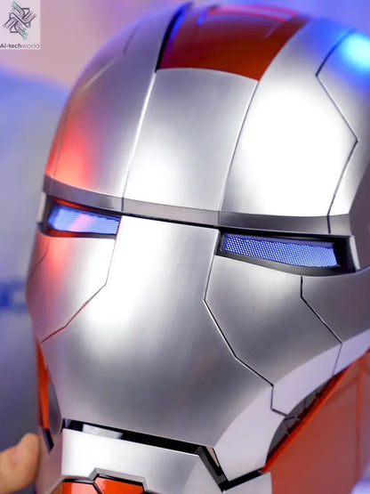 New AutoKing 1:1 Mk5 Iron Man Helmet Cosplay Voice Control Eyes with Light Model Toys for Adult Electric Wearable Christmas Gift Ai-TechWorld 
