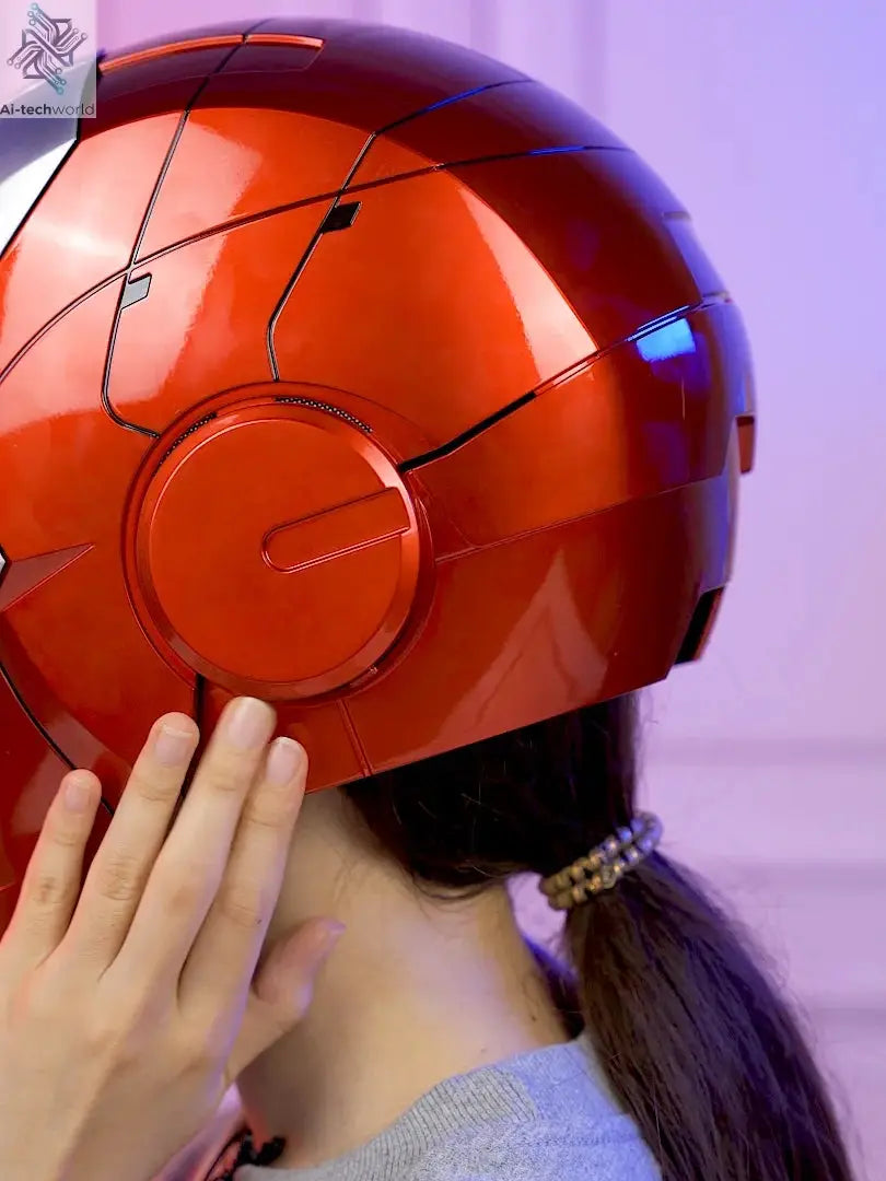 New AutoKing 1:1 Mk5 Iron Man Helmet Cosplay Voice Control Eyes with Light Model Toys for Adult Electric Wearable Christmas Gift Ai-TechWorld 
