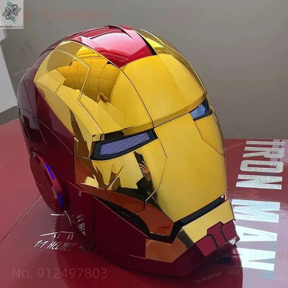 New AutoKing 1:1 Mk5 Iron Man Helmet Cosplay Voice Control Eyes with Light Model Toys for Adult Electric Wearable Christmas Gift Ai-TechWorld 