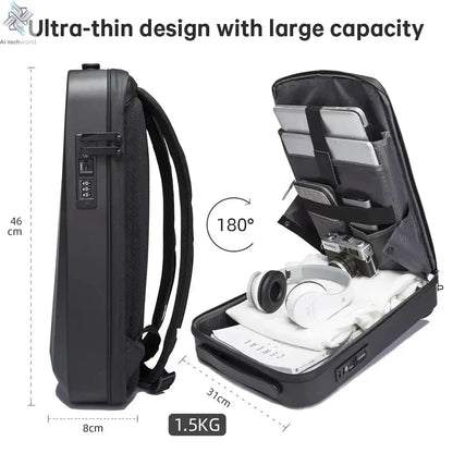 New Business Backpack Large Capacity Waterproof E-sports Laptop Bag Multi-functional Casual Travel PC Hard Shell Men's Backpack Ai-TechWorld 