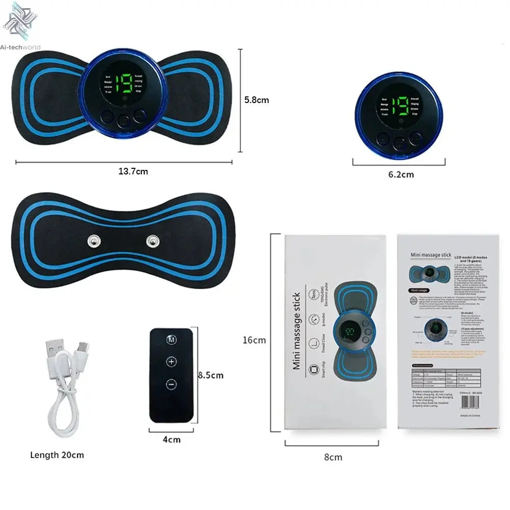 New Cervical Massage Device Mini Massager Micro Current Neck Portable Shoulder Massager to Relieve Fatigue - Ai - TechWorld