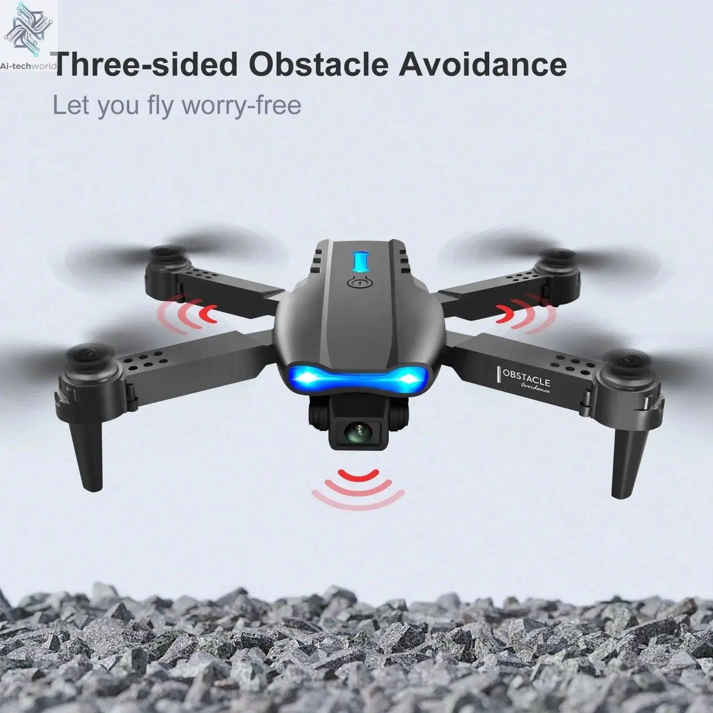 New E99Pro RC Drone 4K Professinal With 1080P Wide Angle HD Camera Foldable Helicopter WIFI FPV Height Hold Gift Toy Ai-TechWorld 