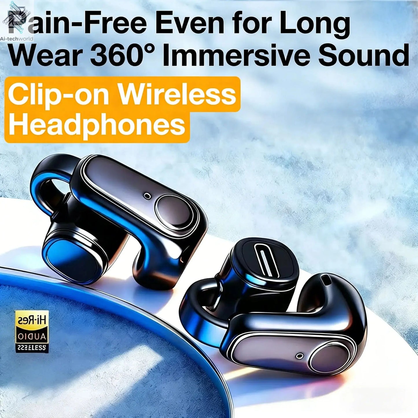 New G6 Clip-on Bluetooth 5.4 Wireless Single Earphone Sports Waterproof TWS Earbuds with Microphone Stereo Sound - Ai-TechWorld