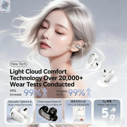 New G6 Clip-on Bluetooth 5.4 Wireless Single Earphone Sports Waterproof TWS Earbuds with Microphone Stereo Sound - Ai-TechWorld
