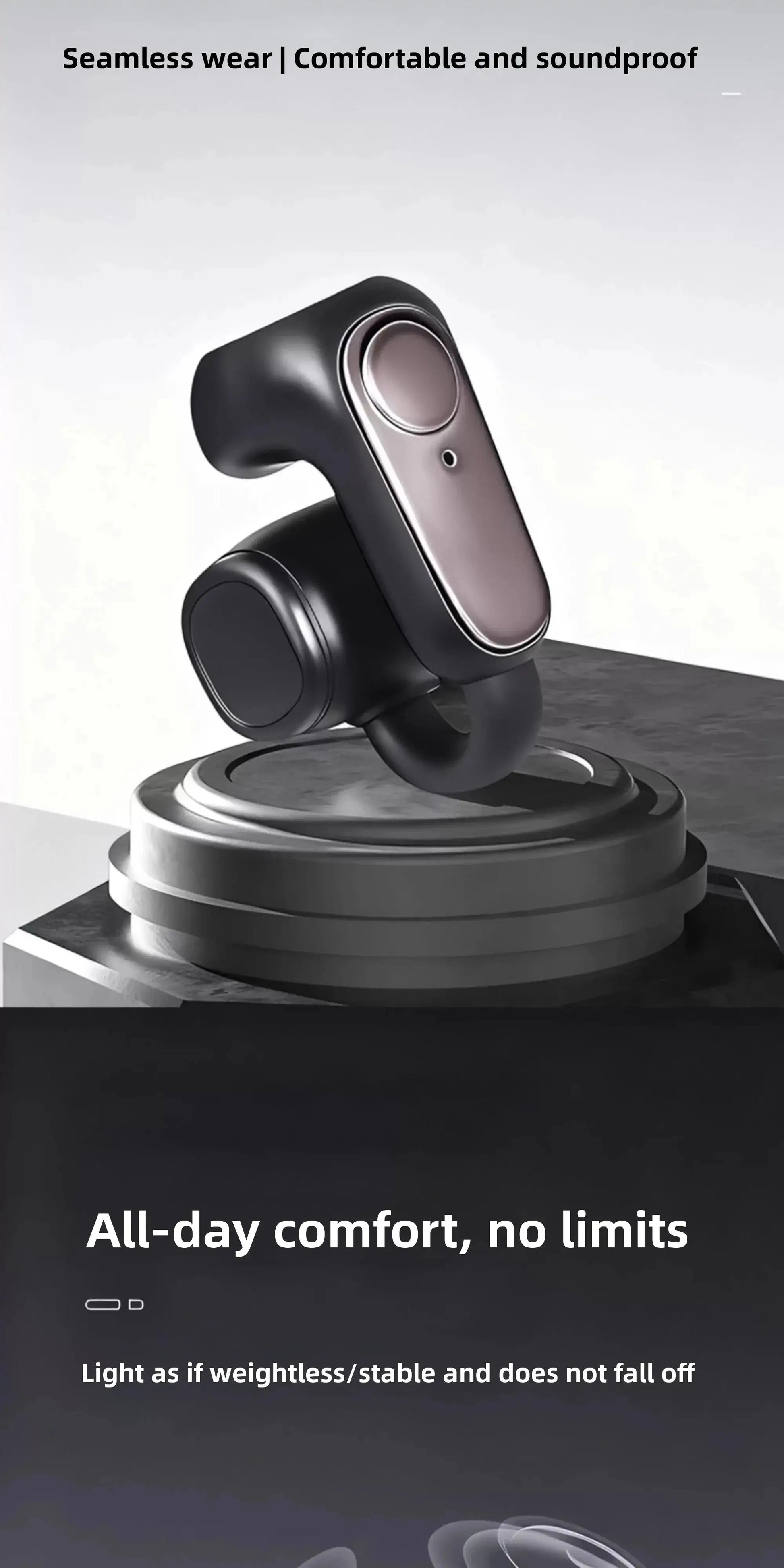 New G6 Clip-on Bluetooth 5.4 Wireless Single Earphone Sports Waterproof TWS Earbuds with Microphone Stereo Sound - Ai-TechWorld