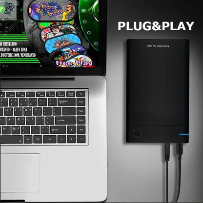 New Hyperspin Attraction Gaming HDD Retro Game Console with 100,000 Games for PS4/PS3/PS2/WII/WIIU Portable HDD for PC/Laptop Ai-TechWorld 