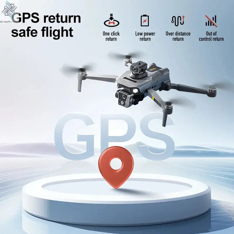 New K19 MAX GPS Drone Professional 8K Camera Aerial FPV Brush Avoiding Obstacle with Large Screen Remote Control Folding Drone Ai-TechWorld 