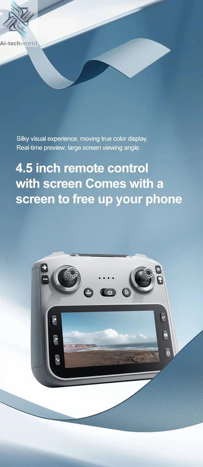 New K19 MAX GPS Drone Professional 8K Camera Aerial FPV Brush Avoiding Obstacle with Large Screen Remote Control Folding Drone Ai-TechWorld 