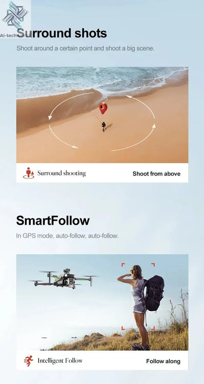 New K19 MAX GPS Drone Professional 8K Camera Aerial FPV Brush Avoiding Obstacle with Large Screen Remote Control Folding Drone Ai-TechWorld 