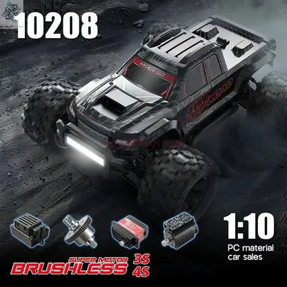New MJX 10208 Small Monster 1/10 Hypergo 2.4G Brushless High Speed RC Professional Adult Off road Remote Control Vehicle RC Cars Ai-TechWorld 