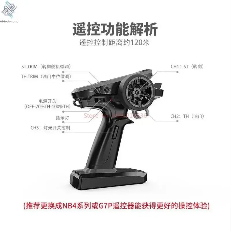 New MJX 10208 Small Monster 1/10 Hypergo 2.4G Brushless High Speed RC Professional Adult Off road Remote Control Vehicle RC Cars Ai-TechWorld 