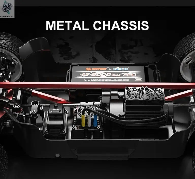 New MJX 10208 Small Monster 1/10 Hypergo 2.4G Brushless High Speed RC Professional Adult Off road Remote Control Vehicle RC Cars Ai-TechWorld 