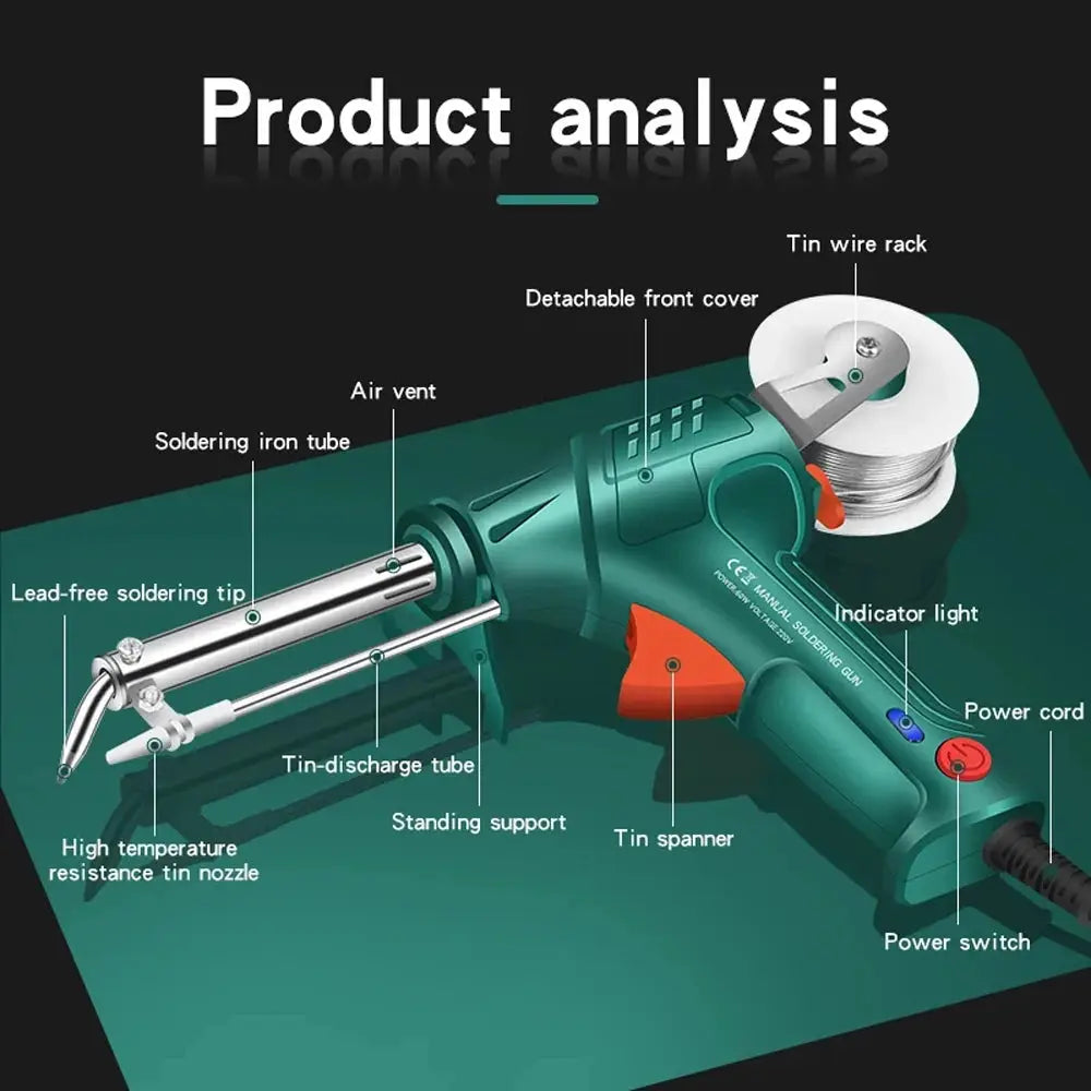 New Multi-Function Iron Welder Automatically Soldering Gun 220V/110V 60W Hand-Held Internal Heating Send Tin Welding Repair Tool - Ai-TechWorld
