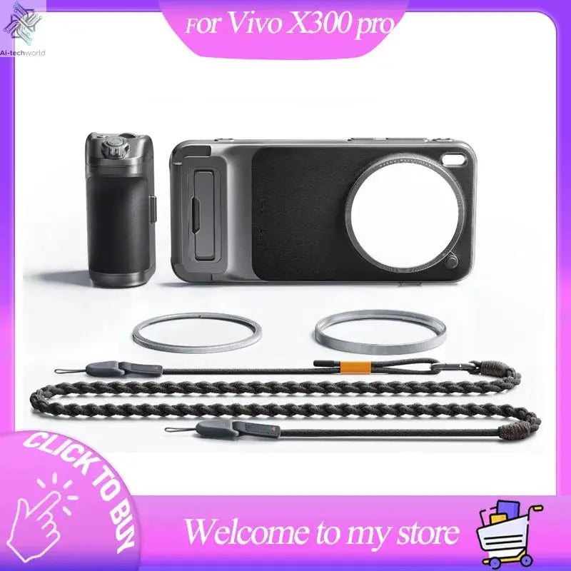 New Original for Vivo X300 pro Photographer Kit: Zeiss 2.35x Telephoto Lens Set Mobile Phone Case, Professional imaging Handle Ai-TechWorld 