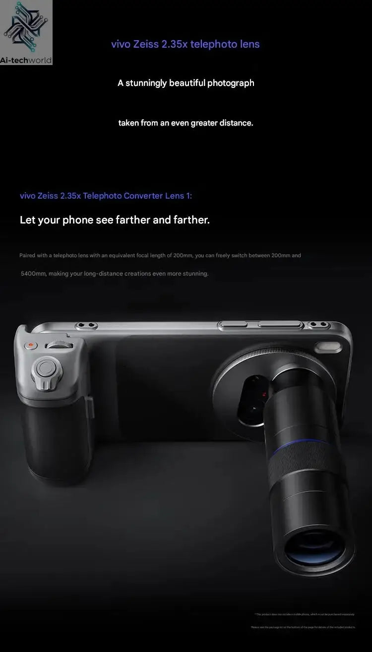 New Original for Vivo X300 pro Photographer Kit: Zeiss 2.35x Telephoto Lens Set Mobile Phone Case, Professional imaging Handle Ai-TechWorld 