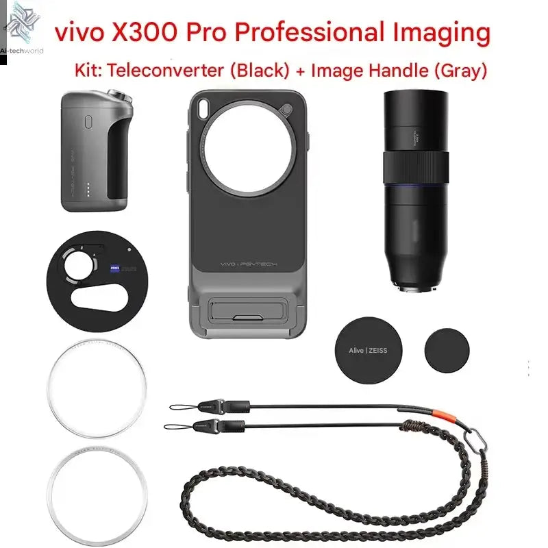 New Original for Vivo X300 pro Photographer Kit: Zeiss 2.35x Telephoto Lens Set Mobile Phone Case, Professional imaging Handle Ai-TechWorld 