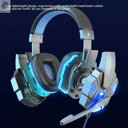 New Professional Wired Gaming Headphones With Microphone Led Light For Computer PS4 PS5 Xbox Bass Stereo PC Gaming Headset Gifts Ai-TechWorld 