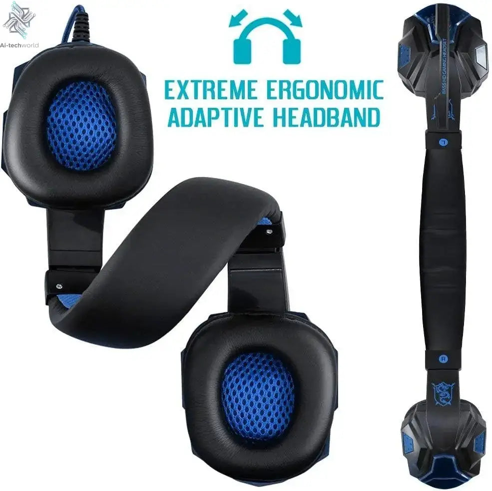 New Professional Wired Gaming Headphones With Microphone Led Light For Computer PS4 PS5 Xbox Bass Stereo PC Gaming Headset Gifts Ai-TechWorld 