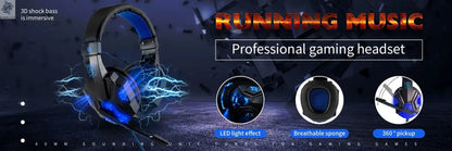 New Professional Wired Gaming Headphones With Microphone Led Light For Computer PS4 PS5 Xbox Bass Stereo PC Gaming Headset Gifts Ai-TechWorld 