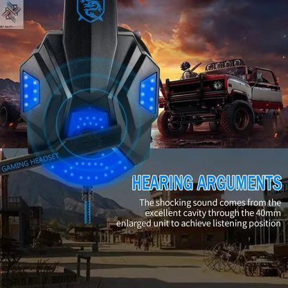New Professional Wired Gaming Headphones With Microphone Led Light For Computer PS4 PS5 Xbox Bass Stereo PC Gaming Headset Gifts Ai-TechWorld 