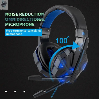 New Professional Wired Gaming Headphones With Microphone Led Light For Computer PS4 PS5 Xbox Bass Stereo PC Gaming Headset Gifts Ai-TechWorld 