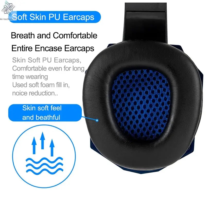 New Professional Wired Gaming Headphones With Microphone Led Light For Computer PS4 PS5 Xbox Bass Stereo PC Gaming Headset Gifts Ai-TechWorld 