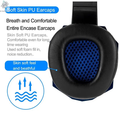 New Professional Wired Gaming Headphones With Microphone Led Light For Computer PS4 PS5 Xbox Bass Stereo PC Gaming Headset Gifts Ai-TechWorld 
