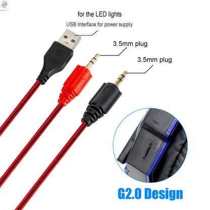 New Professional Wired Gaming Headphones With Microphone Led Light For Computer PS4 PS5 Xbox Bass Stereo PC Gaming Headset Gifts Ai-TechWorld 