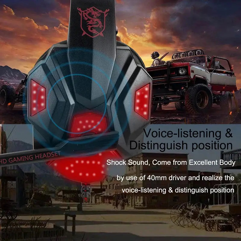 New Professional Wired Gaming Headphones With Microphone Led Light For Computer PS4 PS5 Xbox Bass Stereo PC Gaming Headset Gifts Ai-TechWorld 