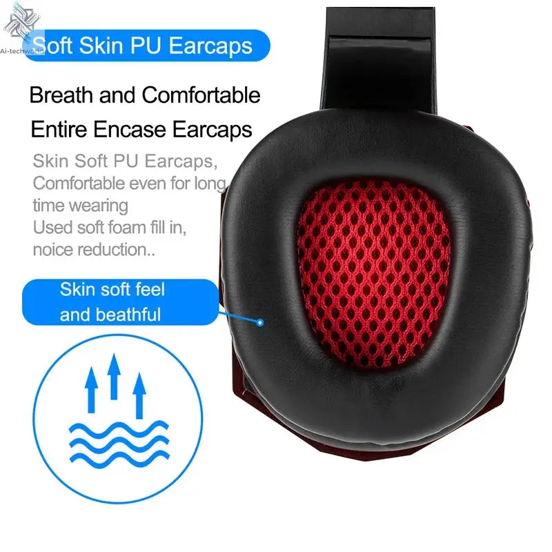 New Professional Wired Gaming Headphones With Microphone Led Light For Computer PS4 PS5 Xbox Bass Stereo PC Gaming Headset Gifts Ai-TechWorld 