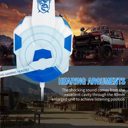 New Professional Wired Gaming Headphones With Microphone Led Light For Computer PS4 PS5 Xbox Bass Stereo PC Gaming Headset Gifts Ai-TechWorld 