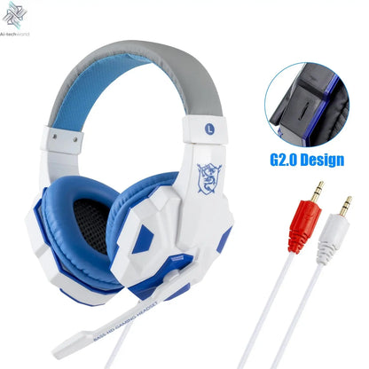 New Professional Wired Gaming Headphones With Microphone Led Light For Computer PS4 PS5 Xbox Bass Stereo PC Gaming Headset Gifts Ai-TechWorld 