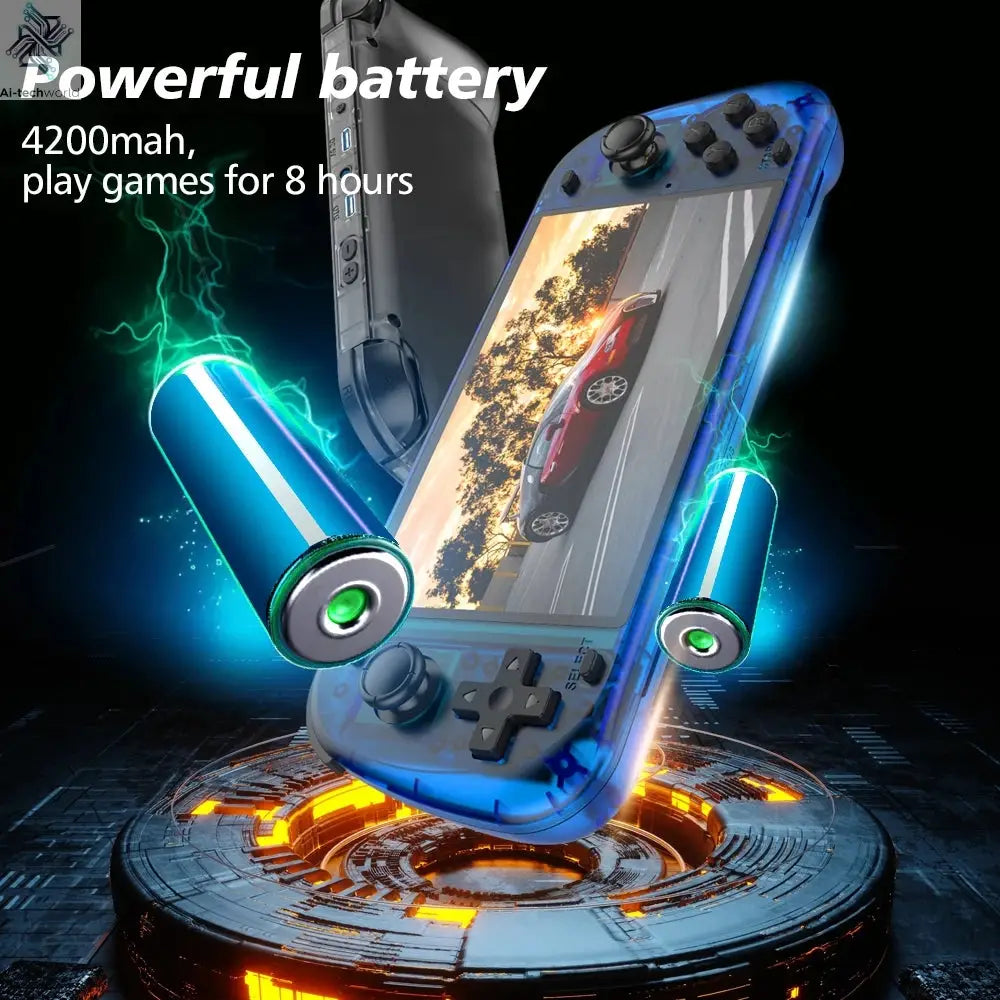 New R50S Retro Handheld Game Console 5.1 Inch Large Screen Linux System 854*480 4200mAh Video Gaming Player Boy Gifts Ai-TechWorld 