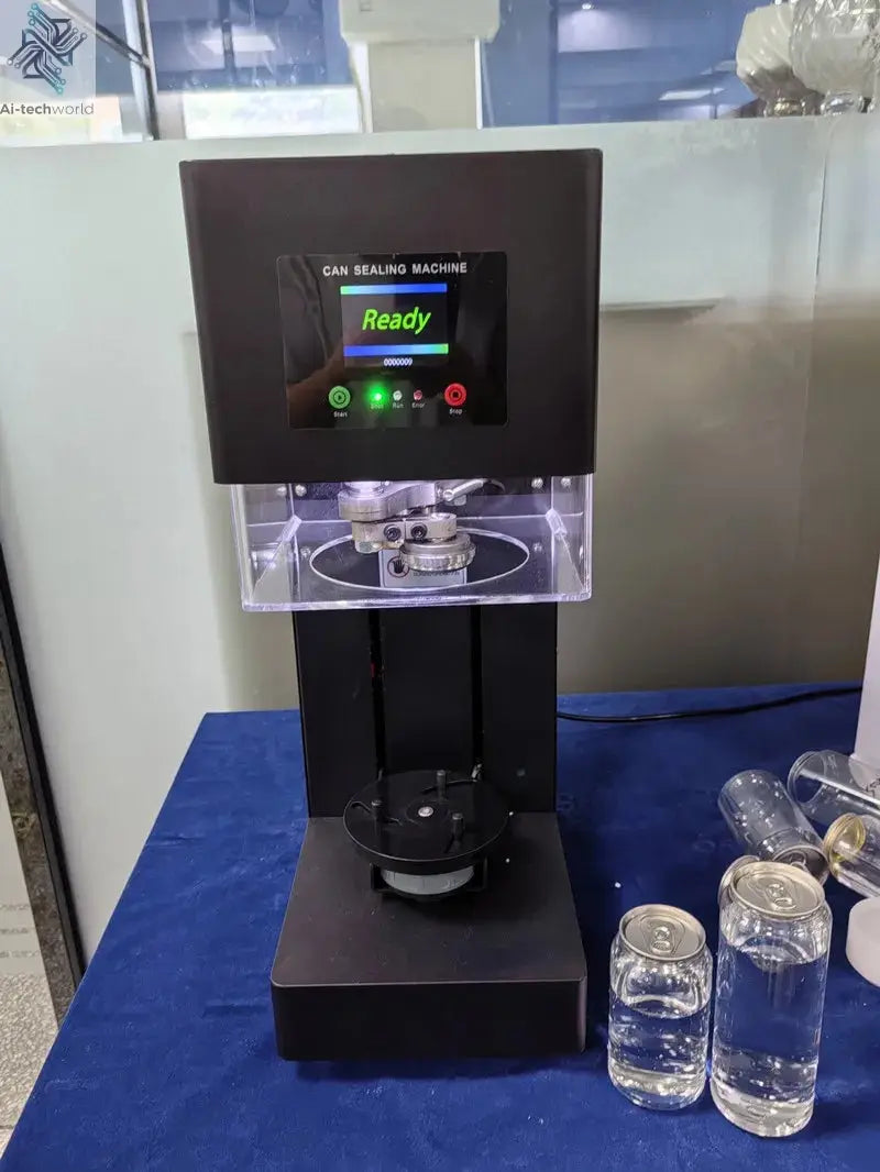 New Technique 5S Intelligent Can Sealing Machine Automatic Lifting And Lowering Non Rotary Plastic PET Tin Jar Beer Cans Seamer Ai-TechWorld 