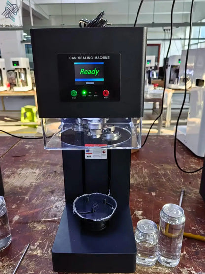 New Technique 5S Intelligent Can Sealing Machine Automatic Lifting And Lowering Non Rotary Plastic PET Tin Jar Beer Cans Seamer Ai-TechWorld 