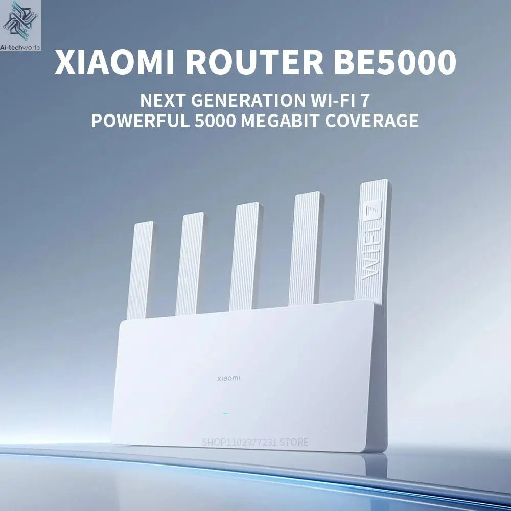 New XIAOMI Router BE5000 WiFi 7 5011Mbps 2.5GHz Network Port 512MB Memory Dual Broadband Access Network Security Protection CN - Ai - TechWorld