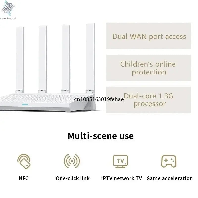 New Xiaomi Router AX3000T IPTV Mesh Networking Gigabit Ethernet Ports Gaming Accelerator Repeater Modem Signal Amplifier - Ai - TechWorld
