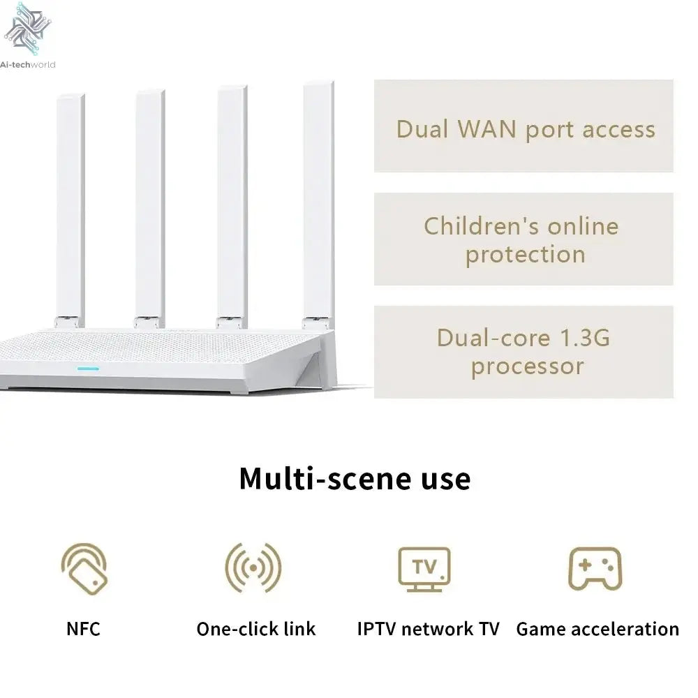 New Xiaomi Router AX3000T IPTV Mesh Networking Gigabit Ethernet Ports Gaming Accelerator Repeater Modem Signal Amplifier - Ai - TechWorld