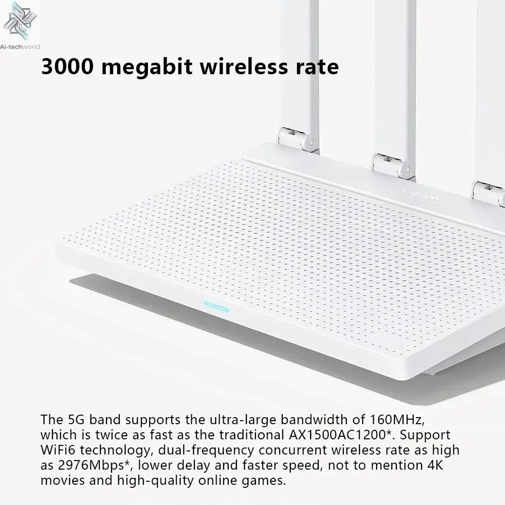 New Xiaomi Router AX3000T IPTV Mesh Networking Gigabit Ethernet Ports Gaming Accelerator Repeater Modem Signal Amplifier - Ai - TechWorld
