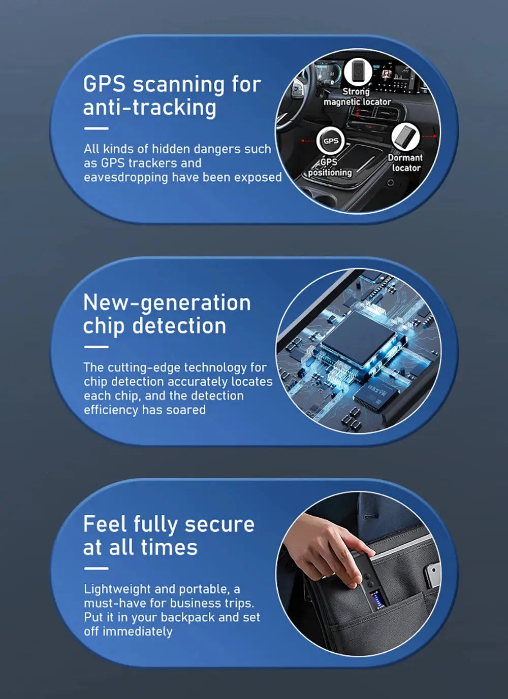 New signal detector anti-peeping camera viewfinder anti-peeping infrared scanner signal source anti-lost sound and light alarm Ai-TechWorld 