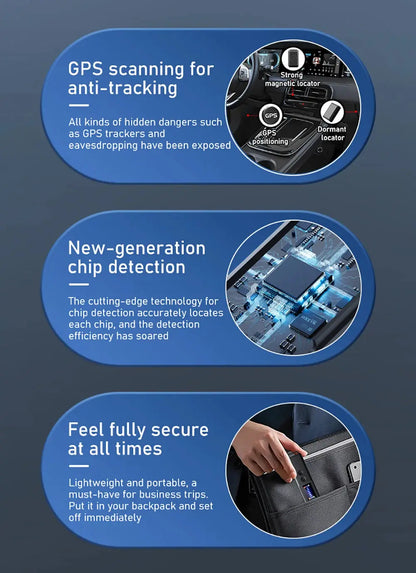 New signal detector anti-peeping camera viewfinder anti-peeping infrared scanner signal source anti-lost sound and light alarm Ai-TechWorld 