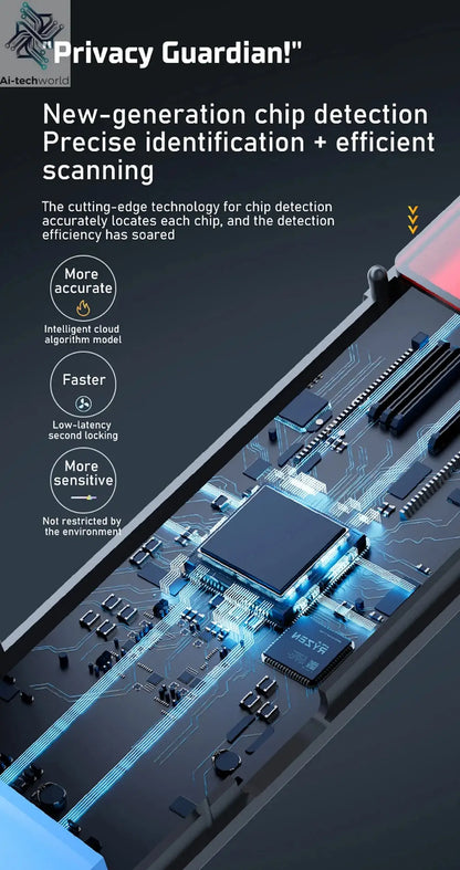 New signal detector anti-peeping camera viewfinder anti-peeping infrared scanner signal source anti-lost sound and light alarm Ai-TechWorld 