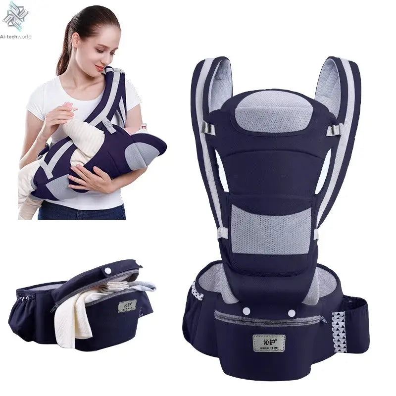 Newborn Ergonomic Baby Carrier Backpack Infant Baby Hipseat Carrier Front Facing Ergonomic Kangaroo Baby Wrap Sling Travel Ai-TechWorld 